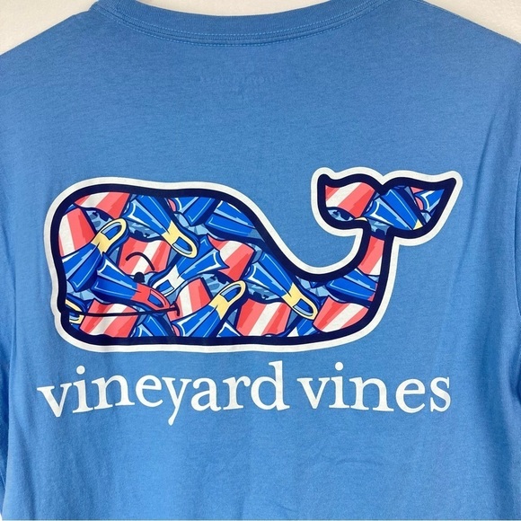 VINEYARD VINES Whale Logo Pocket Tee Shirt, Blue - Picture 3 of 10